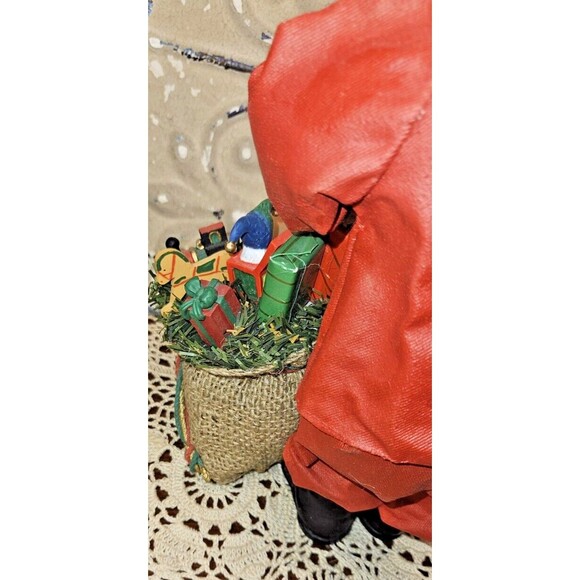 Christmas Santa Claus Saint Nicholas Figurine w/ Sack of Toys & List of Names - Picture 7 of 9